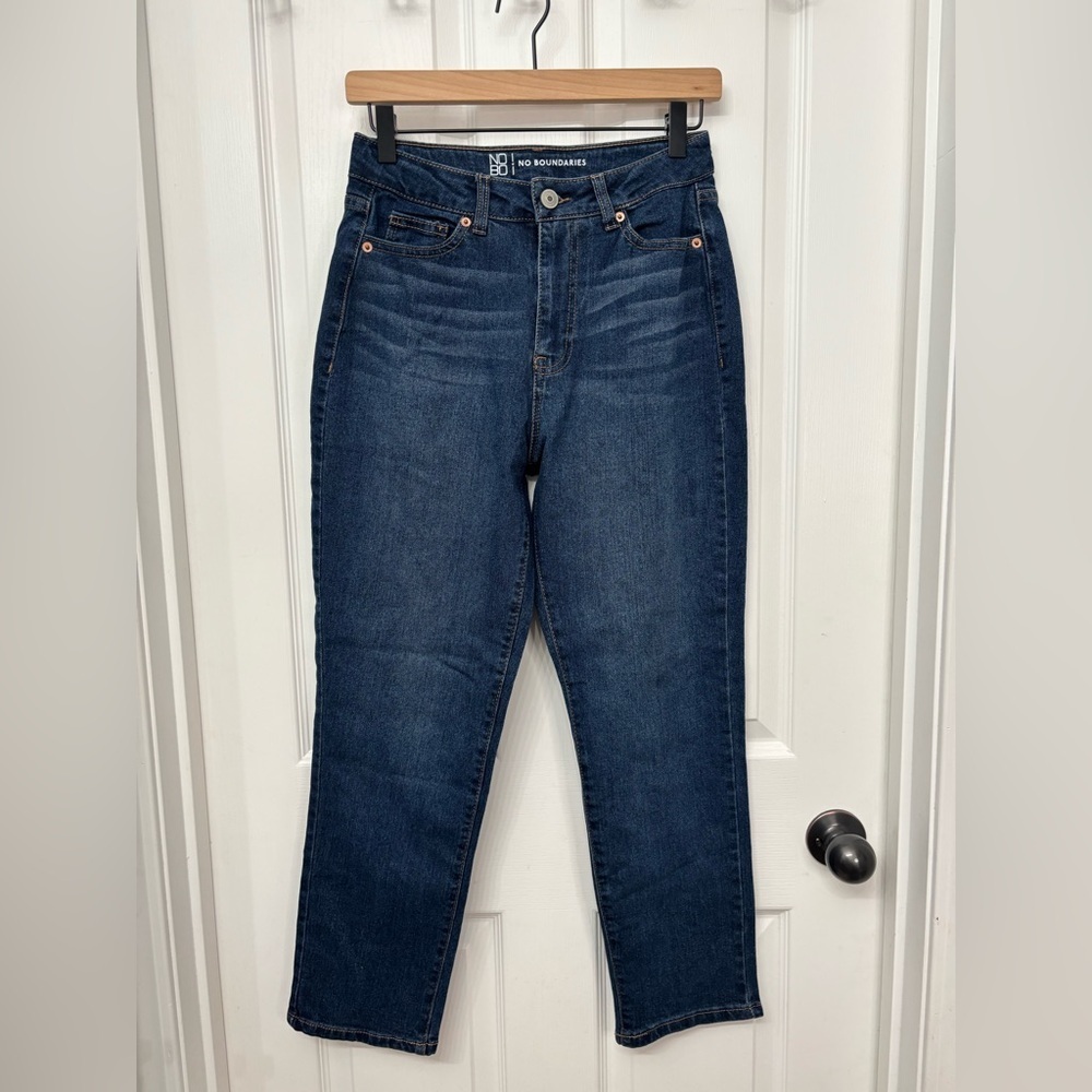 Dark Wash High Rise Mom Jeans | No Boundaries 5